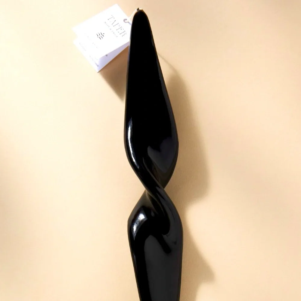 Anthropologie Glossy Twist Taper‎ Candle